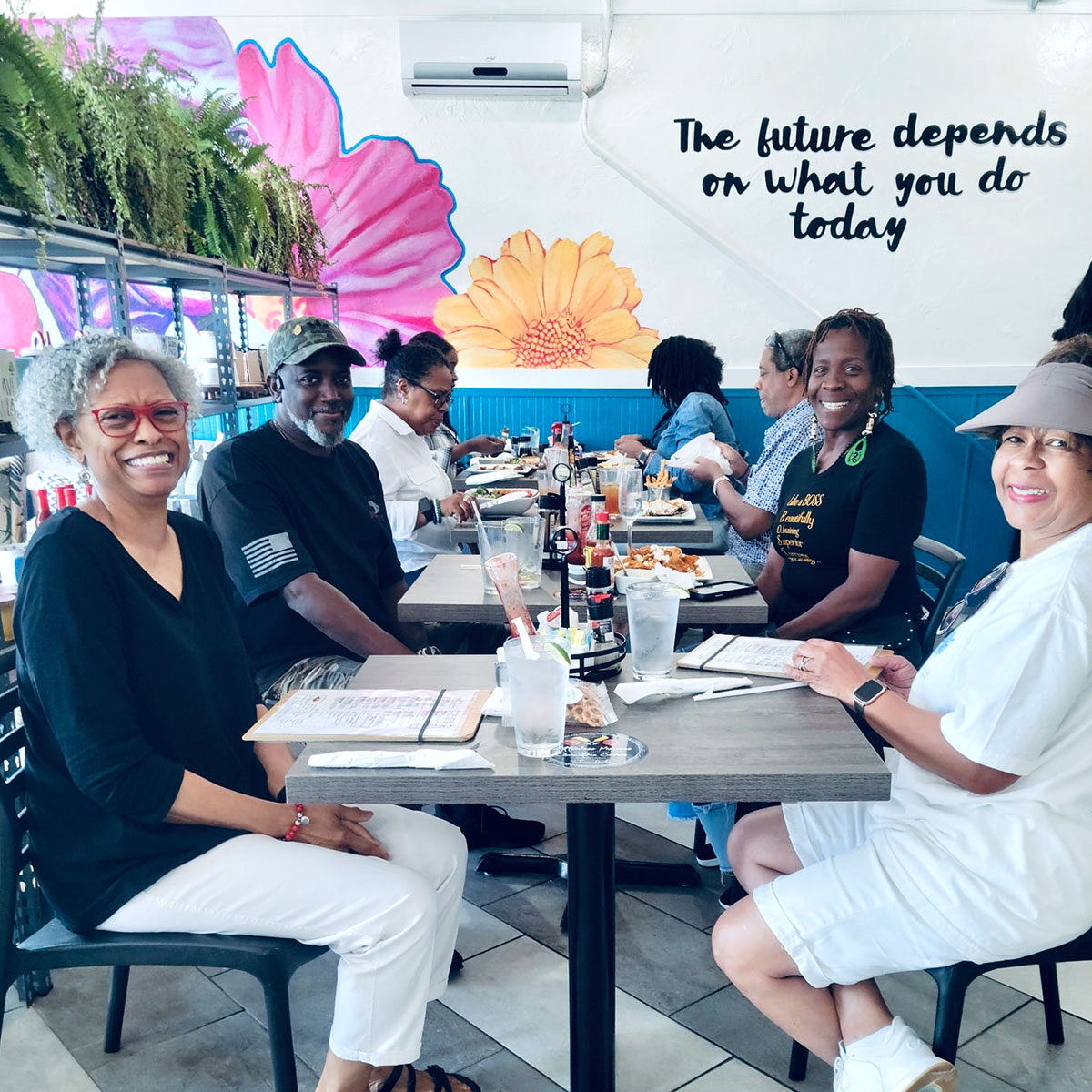 Group of people eating out. Dining Out For Life® Jacksonville FL